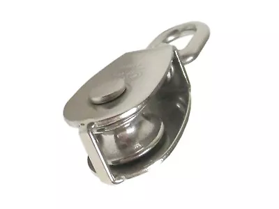 3/8  Rope X 2  Sheave Stainless Steel Swivel Eye Block Type 316 1000 LBS • $23.59