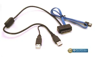 Micro SATA 1.8 Inch USB 5V And 3.3V Power With ESATA Blue Cable • $4.75