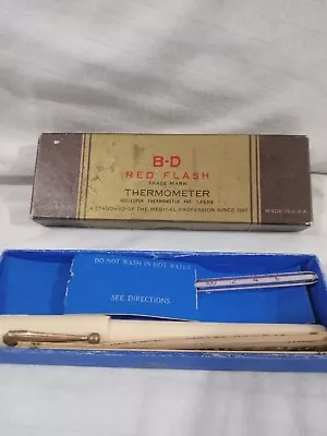 **RARE**Vintage Red Flash BD TR102 Thermometer Original Box. Beautiful Condition • $150