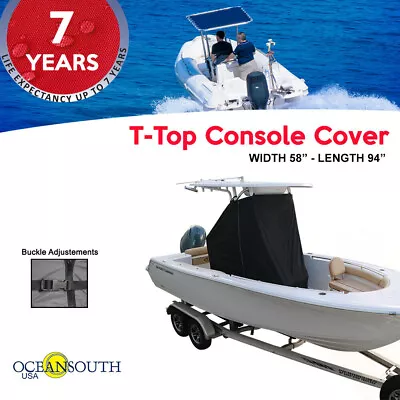 Oceansouth T-Top Console Curtains / T-Top Cover For Centre Console T-Tops Black • $140