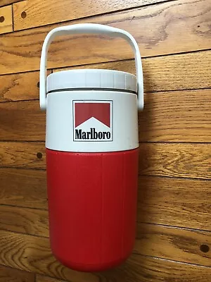 Vintage 90s Marlboro Coleman Thermos Water Cooler Phillip Morris Camping • $25.79