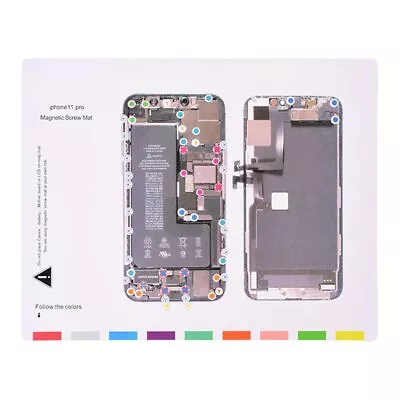 Magnetic Screw Mat For IPhone 11 Pro Phone Repair Disassembly Guide • £6.99