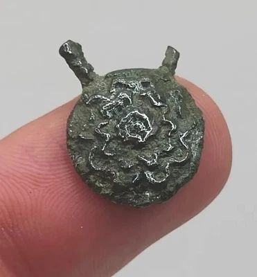 Roman - Medieval Cloak Hook? Pendent? Metal Detecting Find (70) • £5