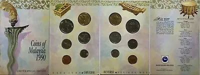 Malaysia 1990 Official 6 Mint Coins All Unc BU Set Mintage 2000 Sets Special Ed • $29.99