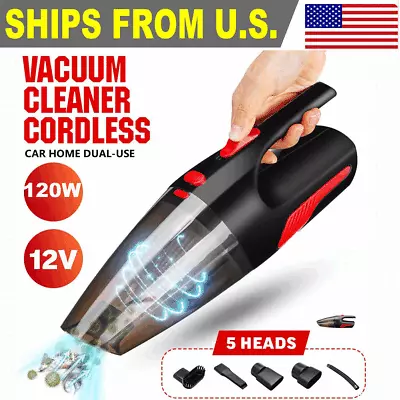 5 In 1 Upgrade Car Vacuum Cleaner Air Blower Wireless Handheld Rechargeable Mini • $19.99