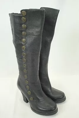 Miz Mooz Toby Women's Black Leather Boots Size 6.5 Euc! • $51.48