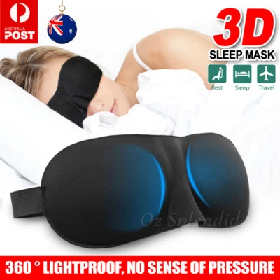 $3.99 • Buy Travel Air Relax Rest Sleeping Blindfold 3D Memory Foam Padded Sleep Eyes Mask