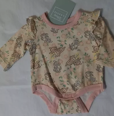 DISNEY BAMBI THUMPER Baby Girl Licensed Romper Bodysuit NEW Sizes 0000  000  0 • $16.95