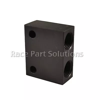 Race Part Solutions 1/2  NPT Fuel Distribution Y Block BLACK Pn 901515 • $20