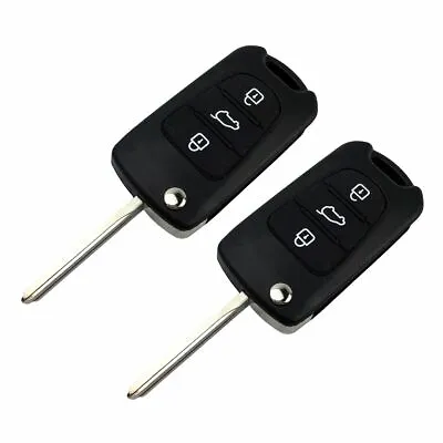 $13.95 • Buy 2 X Replacement 3 Button Flip Key Remote Case Shell For Hyundai I30 I20 Elantra