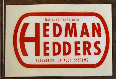 Original 1960's HEDMAN HEDDERS Water DECAL Hot Rod Drag Racing NHRA Gasser Auto • $14.79