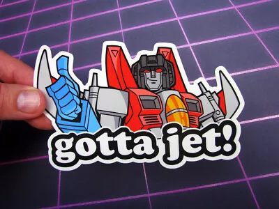  Gotta Jet  Vinyl Sticker 80s Cartoon Star Scream Robot Skateboard Decal • $4.29