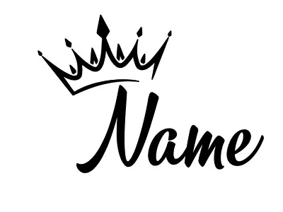 Custom Vinyl Name Crown Royal Lettering Decal Sticker Personalized Wall Window • $5.59