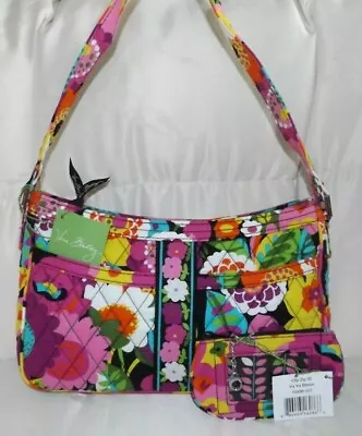 VERA BRADLEY Cassidy Purse Handbag - VA VA BLOOM - & Free Clip Zip ID - NWTS • $58