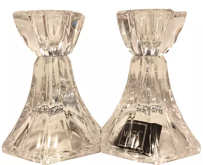 Mikasa Lead Crystal Candle Holders Made In Slovenia Open Box • $13.97