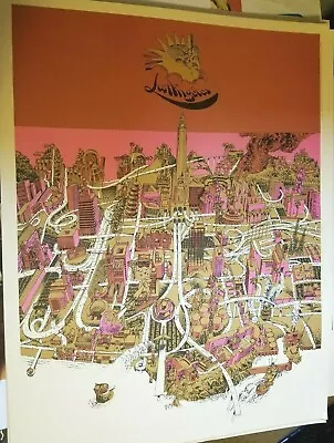 $49.95 • Buy LOS ANGELES CALIFORNIA 1968 68 VINTAGE NOS POSTER FINE ART By GENE HOLTAN