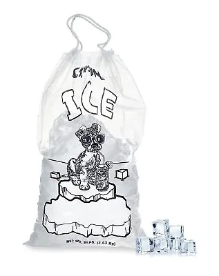 500 8 Lbs COMMERCIAL CRYSTAL Plastic Ice Bag Bags With Drawstring 11x18 • $165.54