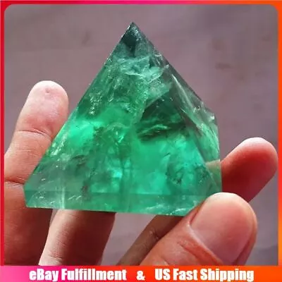 Natural Green Fluorite Quartz Crystal Pyramid Orgone Energy Fengshui Tower Reiki • $9.49