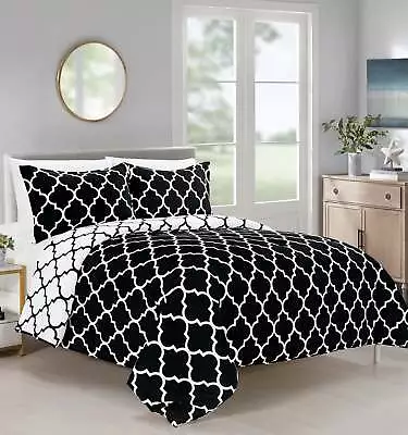 Elegant Comfort 3-Piece Moroccan Trellis Reversible Comforter Set • $39.99