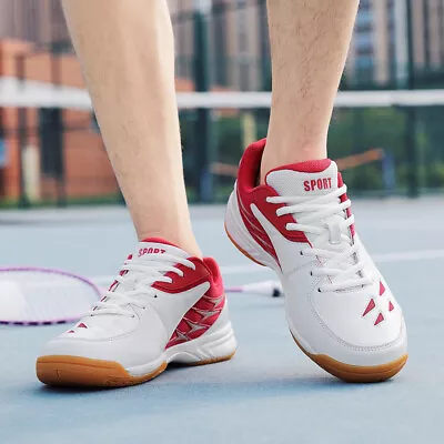 Mens Tennis Badminton Volleyball Shoes Breathable Table Tennis Sports Male Shoe • $50.22