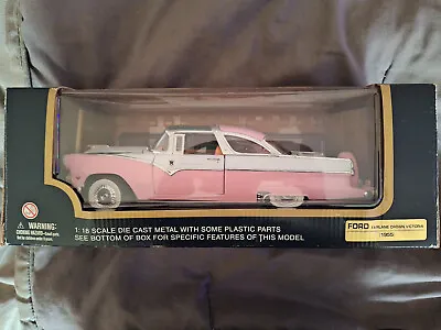 The Classic Collection 1955 Ford Fairlane Crown Victoria 1:18 Scale Diecast Pink • $19.99