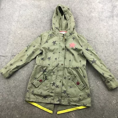 $24.95 • Buy Hanna Anderson Jacket Size 150 Olive Green Hooded Full Zip Stars Field Military