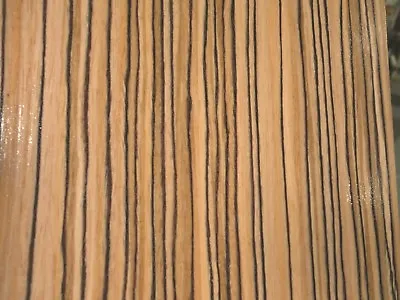 African Zebrawood Composite Wood Veneer 8  X 10  With Paper Backer 1/40  Sample • $13.75