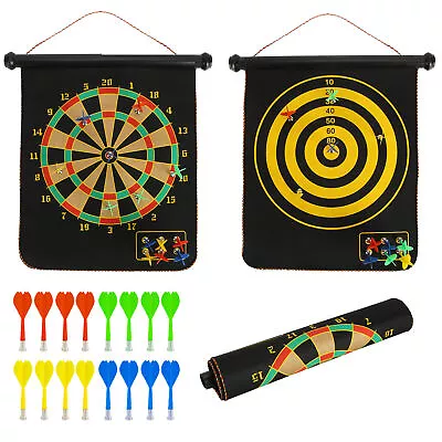 Double Sided Magnetic Dart Board Indoor Outdoor Dartboard Game Family Fun Gifts  • $21.37