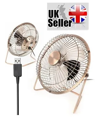 £16.99 • Buy USB Fan - TwitFish Portable Cooling Desk Quiet Brass Fan For Computer Laptop PC