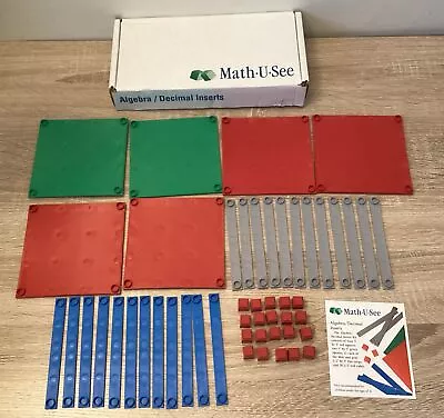 Math U See Algebra/Decimal Inserts Manipulatives Steve Demme MUS Homeschooling • $17