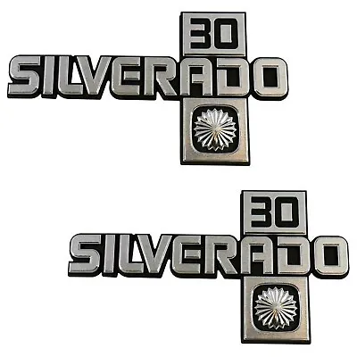 $169.99 • Buy NEW Silverado 30 Front Fender Emblem Set / For 81-88 Chevy C/K R/V Truck / 9916