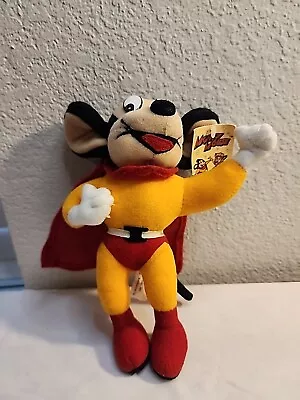 New Vintage Mighty Mouse Terrytoons 8  Viacom 1997 Plush Stuffed  W/tags • $24.99