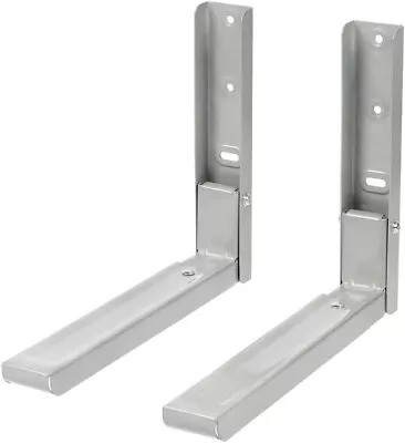 Microwave Wall Extendable Bracket Heavy Duty Adjustable Wall Mount 45kg Silver • £23.99