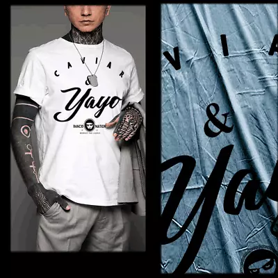 Gangster T-shirt Caviar Yayo Urban Hip Hop Hustle Mafia Mob Thug White Tee  • $19.99