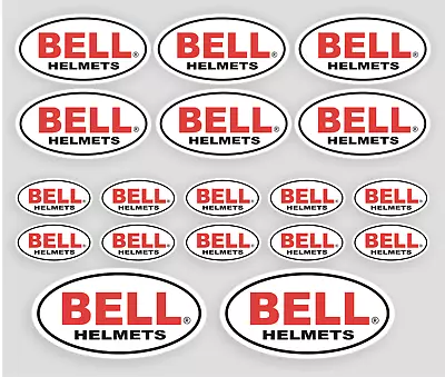 18x Bell Helmets Self Adhesive Stickers. Printed & LAMINATED. Motorcycle. • £5.29
