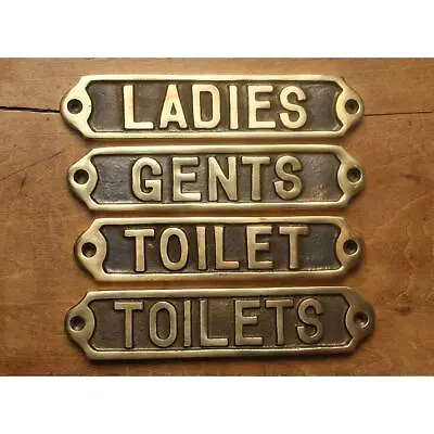 Railway Toilet Signs · Brass · • £14.99