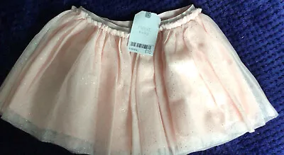 BNWT NEXT Baby Girls Pink Glitter Sparkly Tutu Age 6-9 Months • £5