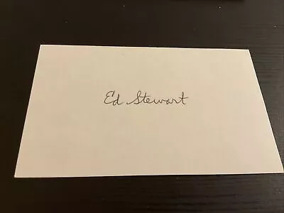 Ed  Bud  Stewart Signed 3X5 Index Card (Pirates) (1941 Debut) • $4