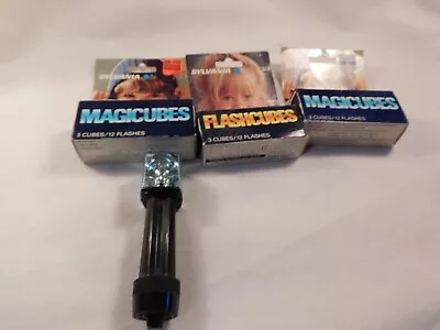 Vintage Sylvania Magicubes Magic Cubes Blue Dot 10 Cubes/40 Flashes • $19.47