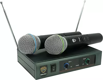 Nady DKW DUO HT B/D VHF Dual Wireless Handheld Microphone System – Includes 2 AC • $102.93