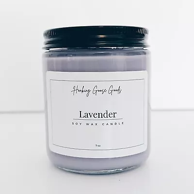 Single Wick Handmade Soy Candle - Lavender (7 Oz) • $8