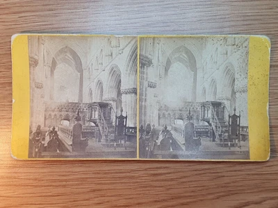 £6.99 • Buy G.W. WILSON STEREO VIEWer PHOTO Glasgow Catherdral The Choir No. 795 C.1880