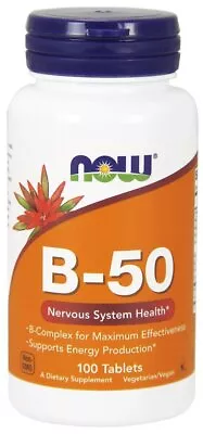 Now Foods B-50 100 Tablet • $14.95