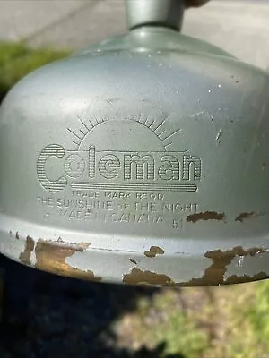 Coleman 1951 Vintage Table Lamp July 7/51 Kerosene Coleman Lamp Canada C5 • $88.31