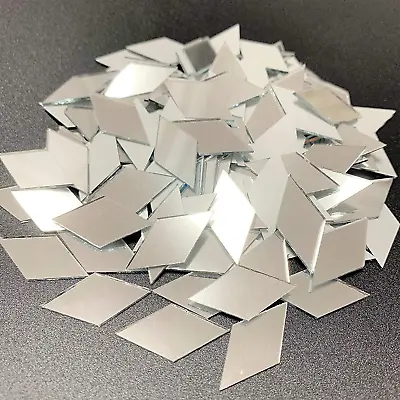 1  X 1/2  Diamond Shape Mirror Mosaic Tiles Craft Mirrors Bulk 150 Pieces • $15.28