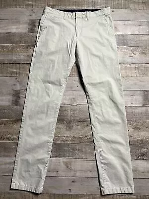 J Crew Tech Pants Mens Actual 32x32 Beige 484 Slim Fit Lightweight Quick Dry • $24.74