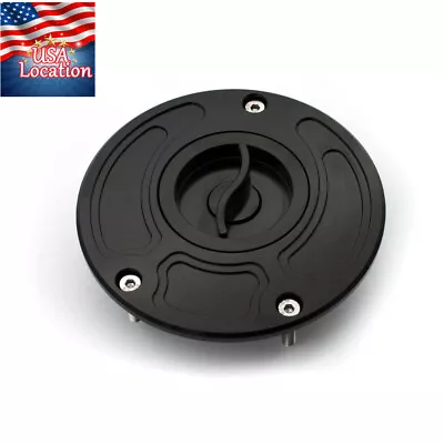 For ZZR1400 ZX14 2006-2007 CNC Gas Cap Tank Fuel Cover Keyless Oil Motorcycle • $23.98