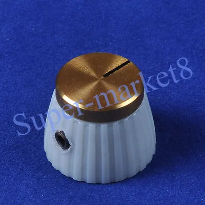 5pcs Marshal Style Guitar Amp Volume Control Knob With Gold Top 1/4  Cream/Gray • $6.43