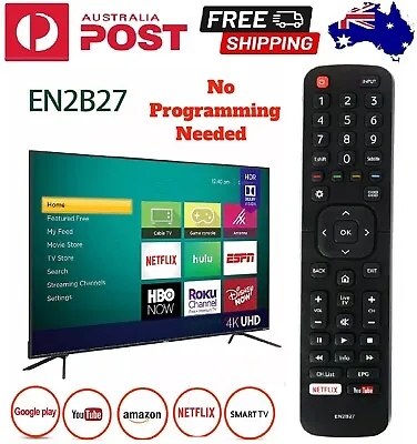 Smart TV Remote EN2B27 OEM Control EN-2B27 RC3394402/01 3139 238 For HISENSE AU • $13.49