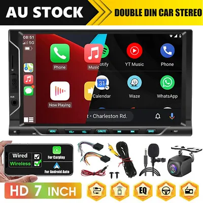 7  Double Din Car Stereo Radio For Android/Apple CarPlay Head Unit AM/FM Player • $117.95